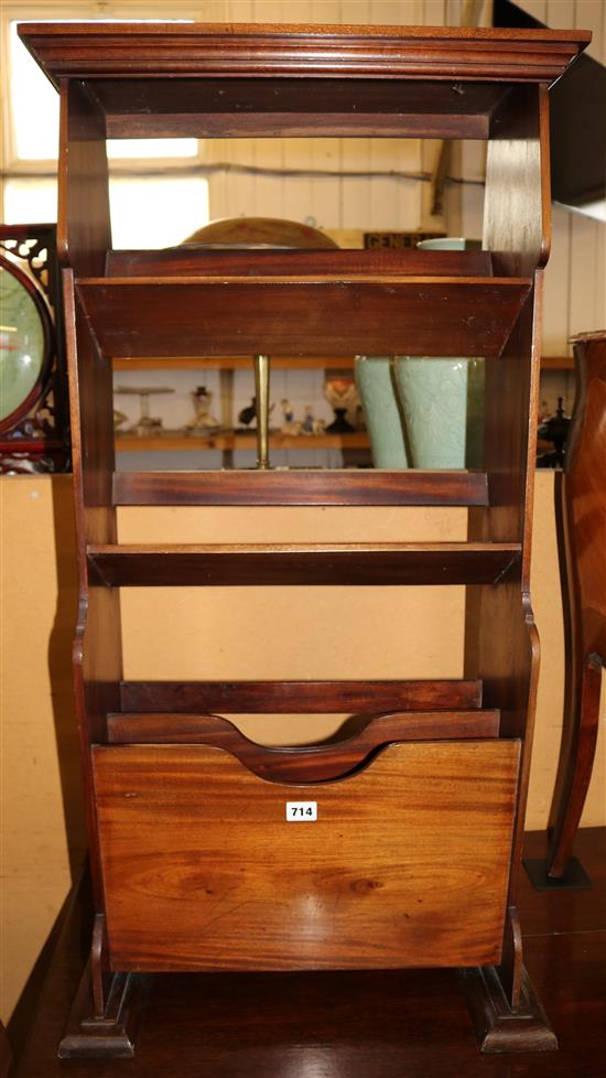 Mahogany freestanding book trough